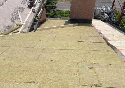 Cantiere Malnate, via Sabotino-isolamento lana della copertura